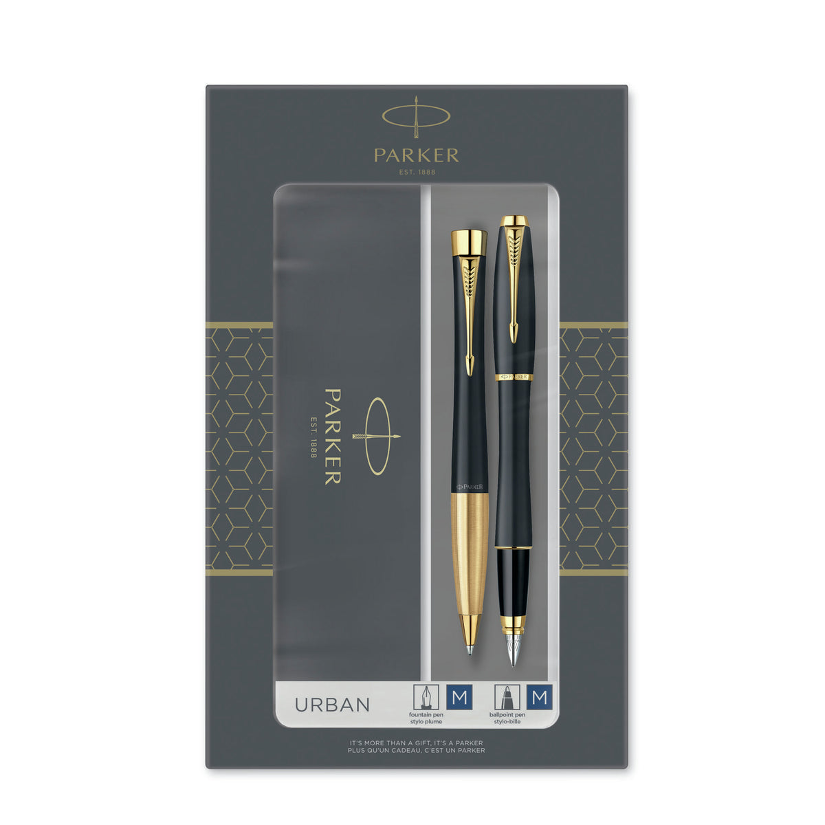 Parker Urban Muted Black Golden Clip Duo Set with Gift Box