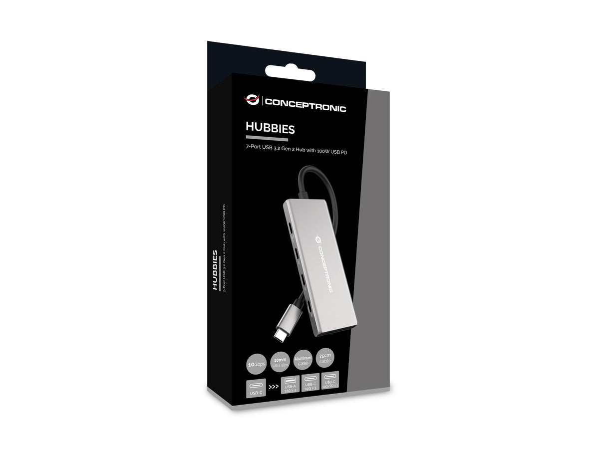 CONCEPTRONIC  7-1 Dock USB-C->3xUSB-C/3xUSB-A/+      25cm gr