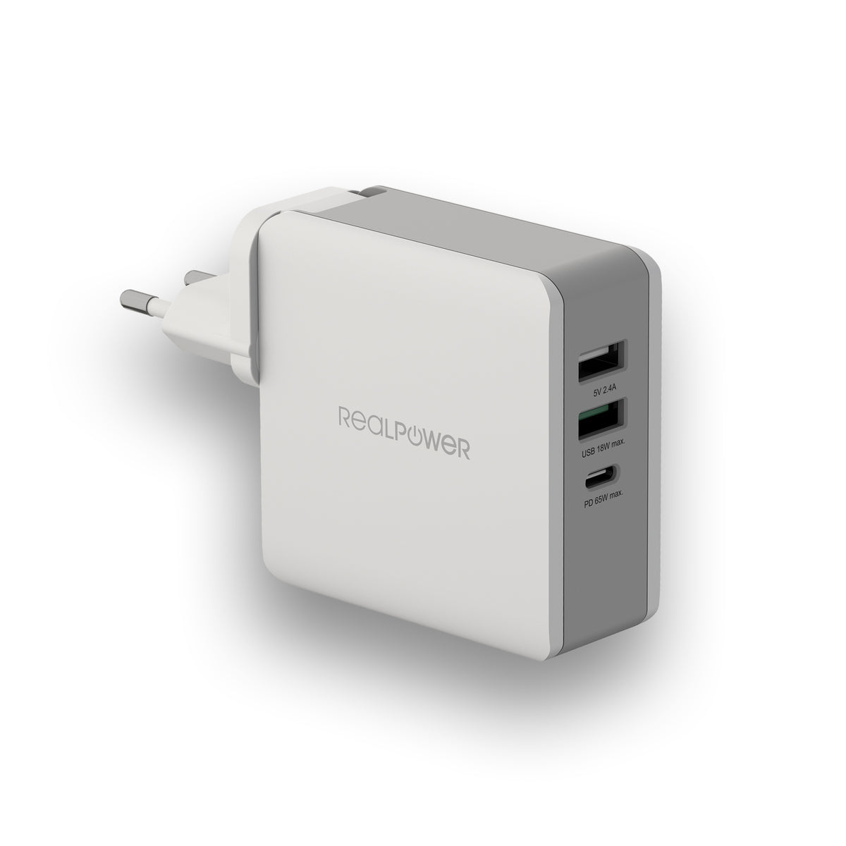RealPower Ladegerät DeskCharge-65 Travel 65W