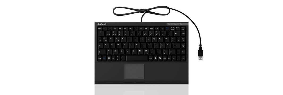 KeySonic Mini-TAS Smart-Touchpad SoftSkin, BK, ACK-540U+ (UK)