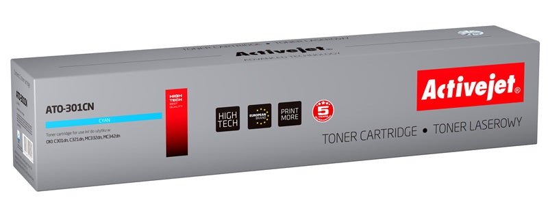 Activejet ATO-301CN toner for OKI printer; OKI 44973535 replacement; Supreme; 1500 pages; cyan