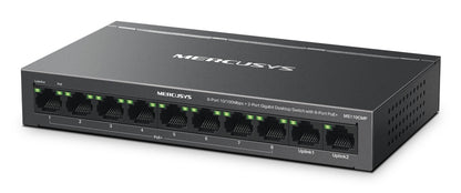 Διακόπτης Δικτύου Mercusys MS110CMP με Υποστήριξη PoE σε Μαύρο Χρώμα