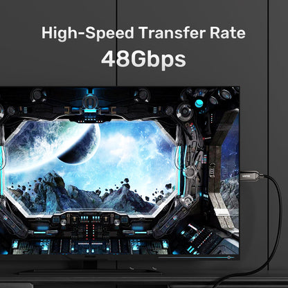 Οπτικό καλώδιο HDMI 2.1 AOC Unitek C11085GY01-20M μήκους 20 μέτρων