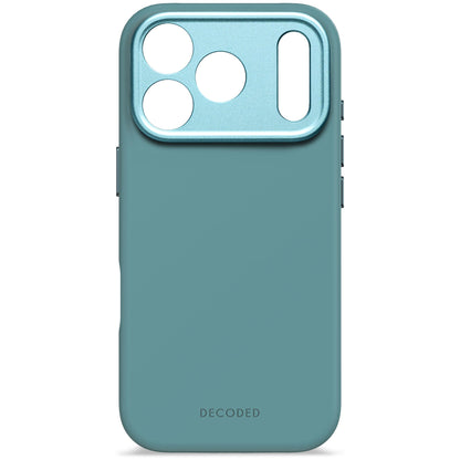 Decoded Antimicrobial Silicone Back Cover for iPhone 17 Pro, Retro Blue