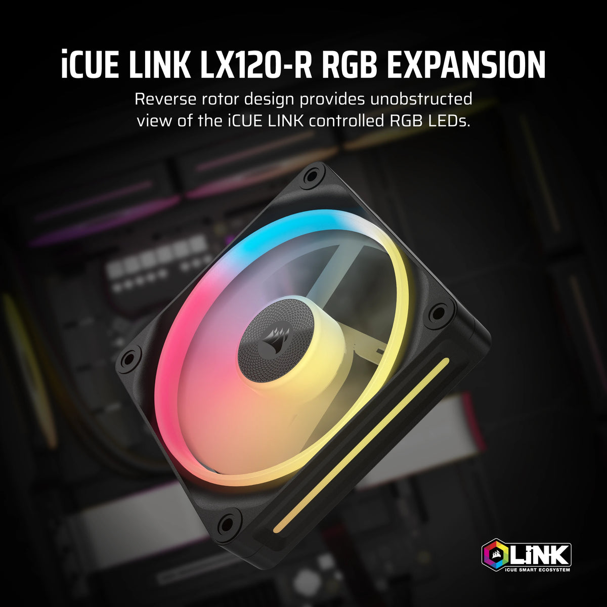 CORSAIR 120×120×25 LX120-R RGB iCUE Link Single Fan