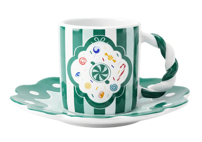 Set of 4 Cups with Saucers NCANDY003 Bialetti
