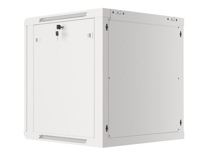 Lanberg wall-mounted installation rack cabinet 19'' 12U 600x600mm gray (glass door)