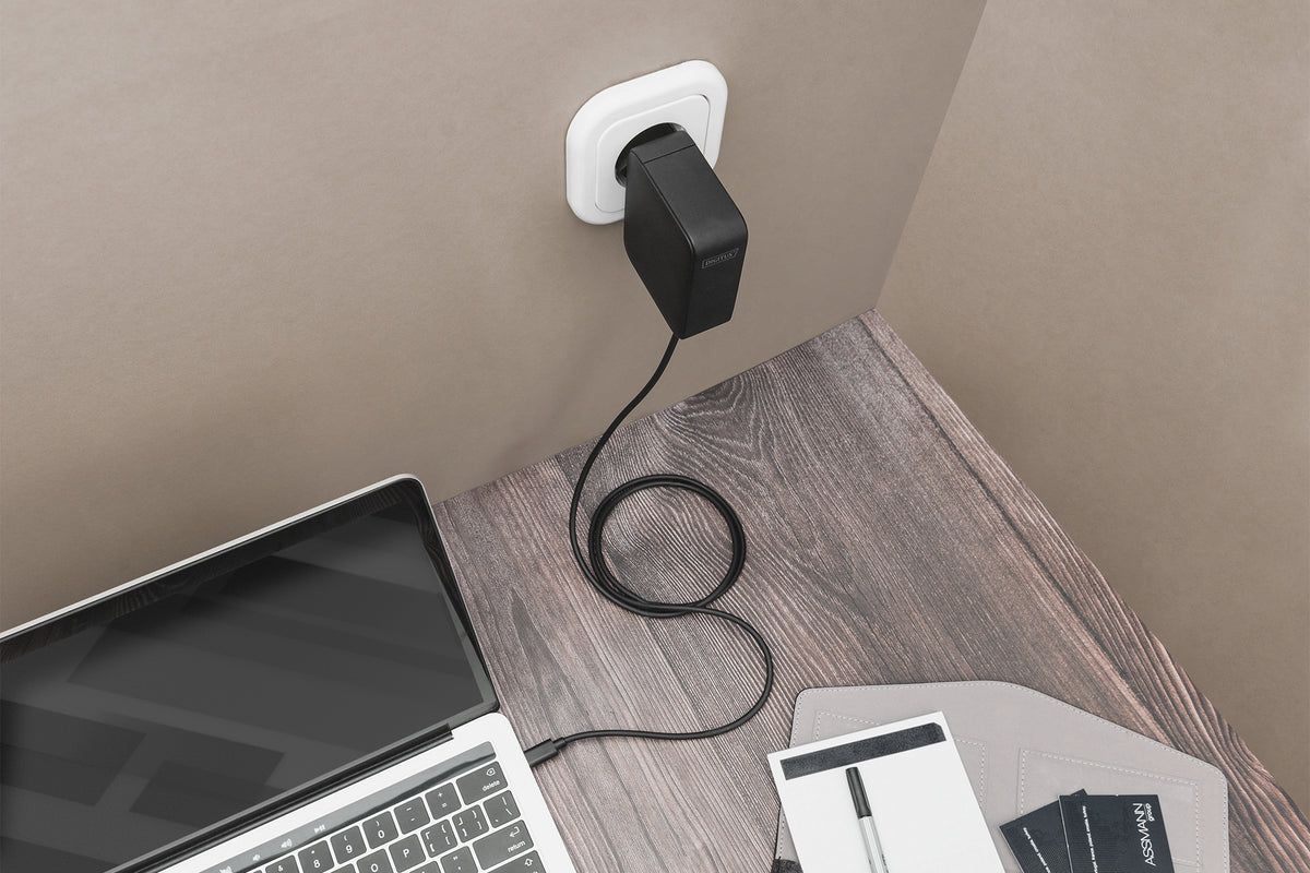 DIGITUS Notebook Ladegerät USB-C, 100W GaN schwarz