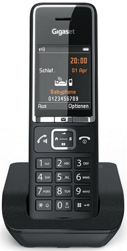 GIGASET WIRELESS PHONE COMFORT 550 BLACK CHROME S30852-H3001-D204