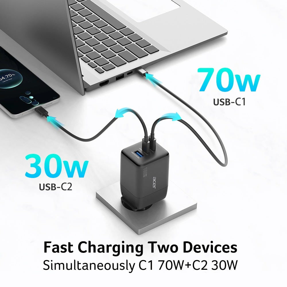 Acer GaN Charger USB-C/USB 100W