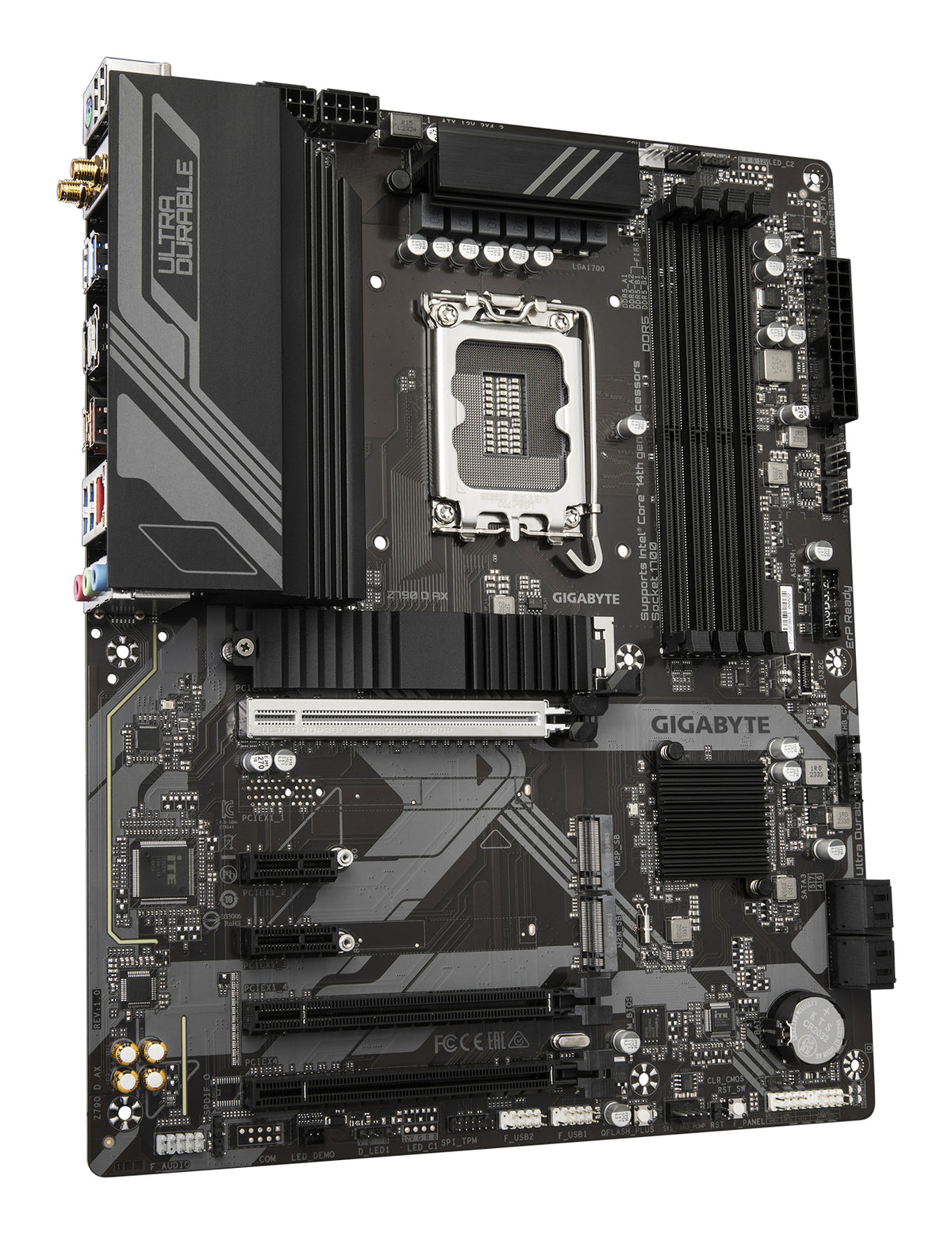 GIGABYTE Z790 D AX Motherboard - Supports Intel Core 14th Gen CPUs, 12+1+1 Phases Digital VRM, up to 7600MHz DDR5 (OC), 3xPCIe 4.0 M.2, Wi-Fi 6E, 2.5GbE LAN, USB 3.2 Gen 2