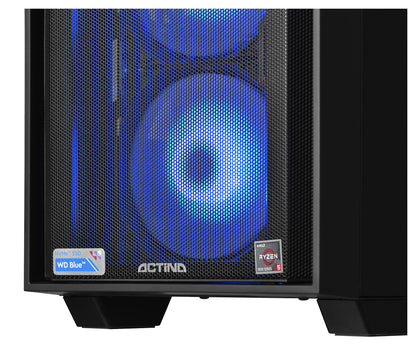 Actina 5901443335832 Υπολογιστής AMD Ryzen™ 5 5600, 16 GB DDR4-SDRAM, 1 TB SSD, AMD Radeon RX 7600, Mini Tower, Μαύρο