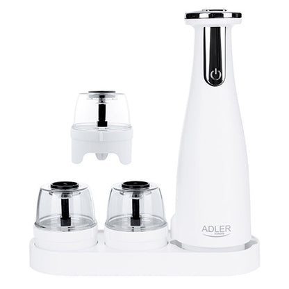 Σετ Μύλων Μπαχαρικών Adler AD 4449W σε Λευκό Χρώμα