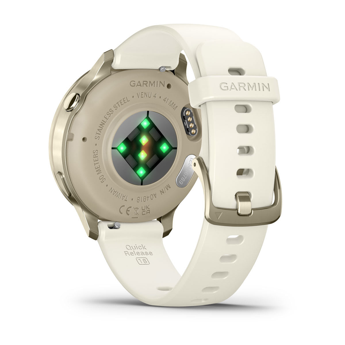 Garmin Venu 4 με οθόνη AMOLED 3,05 εκ. (1,2") 41 χιλ. Ψηφιακός ρολόι 390 x 390 εικονοστοιχεία αφής σε χρυσό χρώμα με Wi-Fi και δορυφορικό GPS