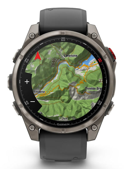 Garmin fenix 8 Pro, 1.4" (3.56 cm) AMOLED Display, 47 mm Case, 454 x 454 Pixels, Touchscreen, Graphite and Titanium, Wi-Fi, GPS Satellite Navigation
