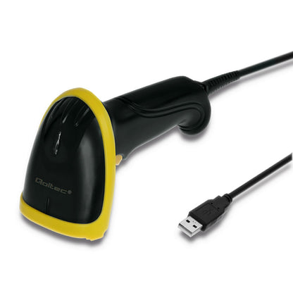 Qoltec 50867 Laser reader 1D | 2D | USB | Black