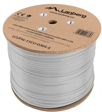 LANBERG CABLE UFTP CAT. 6A 305M WIRE CU LSZH GRAY
