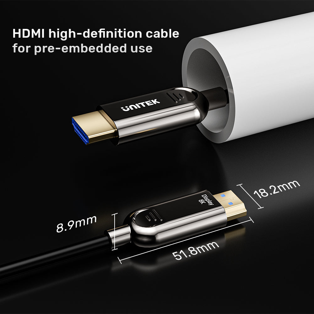 Optical cable HDMI 2.1 AOC Unitek C11085GY01-10M