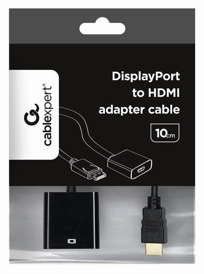 Μετατροπέας καλωδίου βίντεο Gembird A-DPM-HDMIF-002 0,1 μ. DisplayPort σε HDMI Τύπος A (Κανονικό) Μαύρο