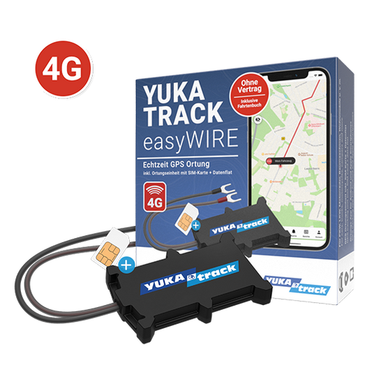 IoT YUKAtrack easyWire 4G AIO GPS Car Tracker with SIM + Data Flat