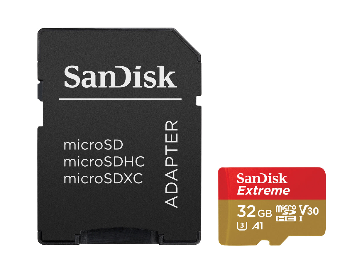 SD MicroSD Card  32GB SanDisk Extreme SDHC inkl. Adapter