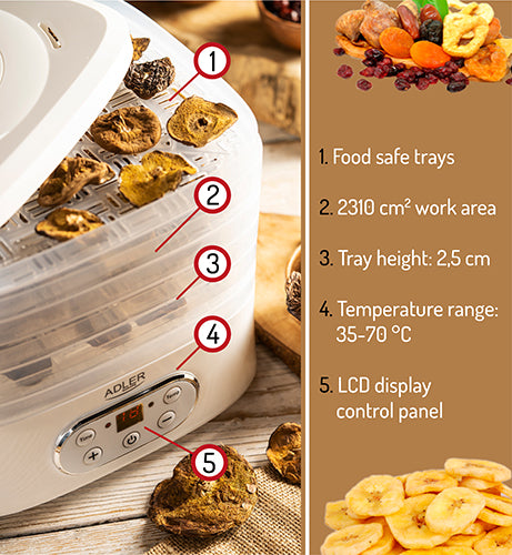 Dryer for fruits and vegetables ADLER AD 6658