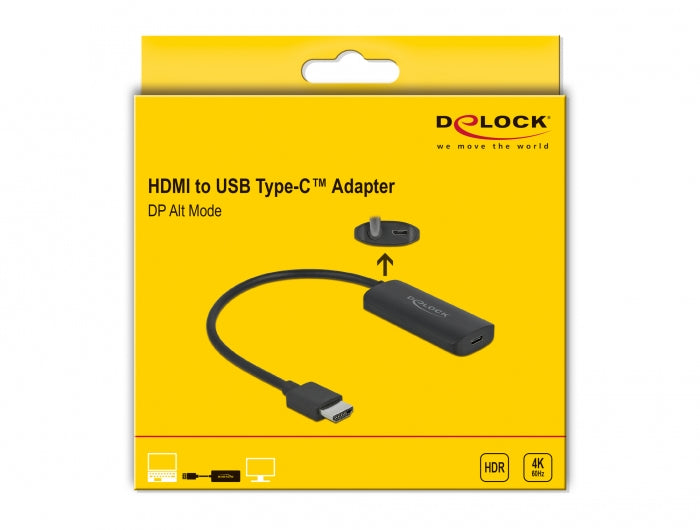 DELOCK Adapter HDMI zu USB-C Buchse (DP Alt Mode) 4K 60Hz