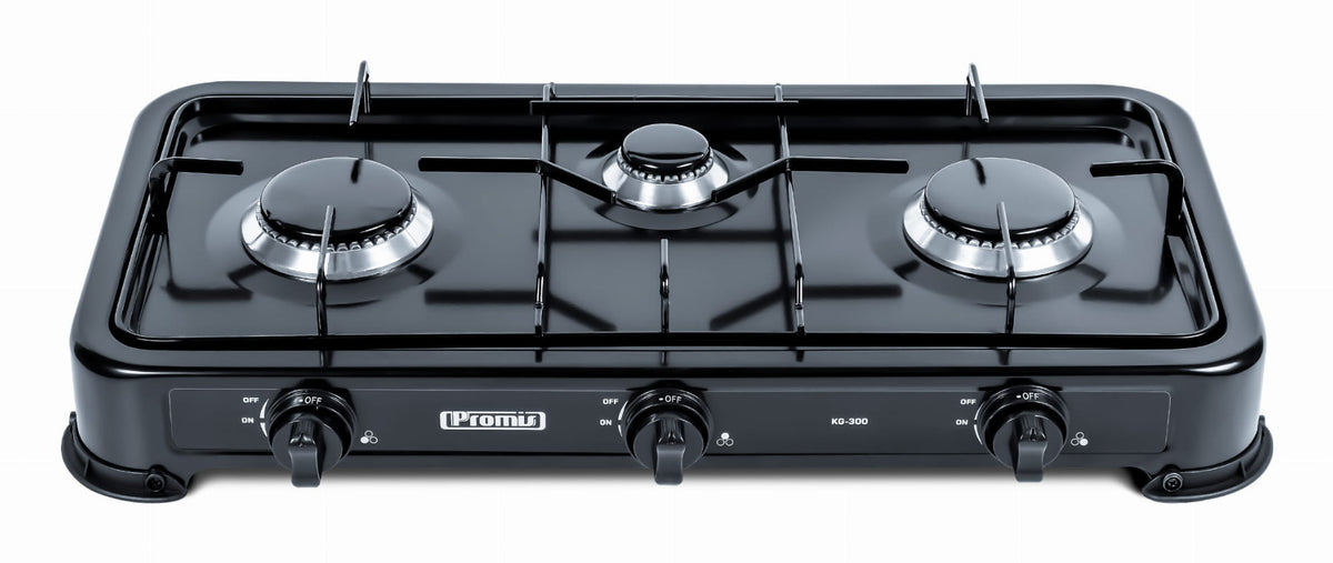 Promis KG300C 3-burner gas cooker, black