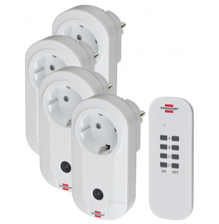 Brennenstuhl Comfort-Line Funkschalt-Set CE1 4001 (weiß, 4 Stück)