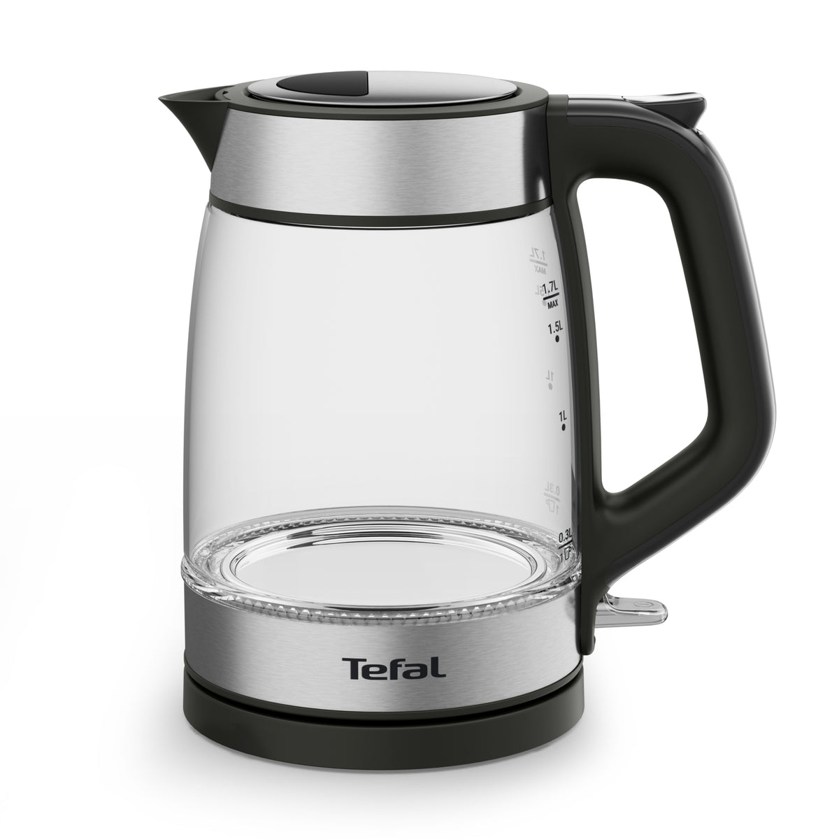 Tefal Glass Kettle KI605830 electric kettle 1.7 L 2200 W Black, Silver, Transparent