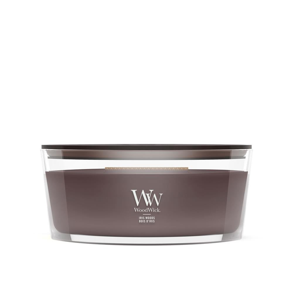 WoodWick Iris Woods Wax Candle — Ellipse Wood Brown, 1 pc