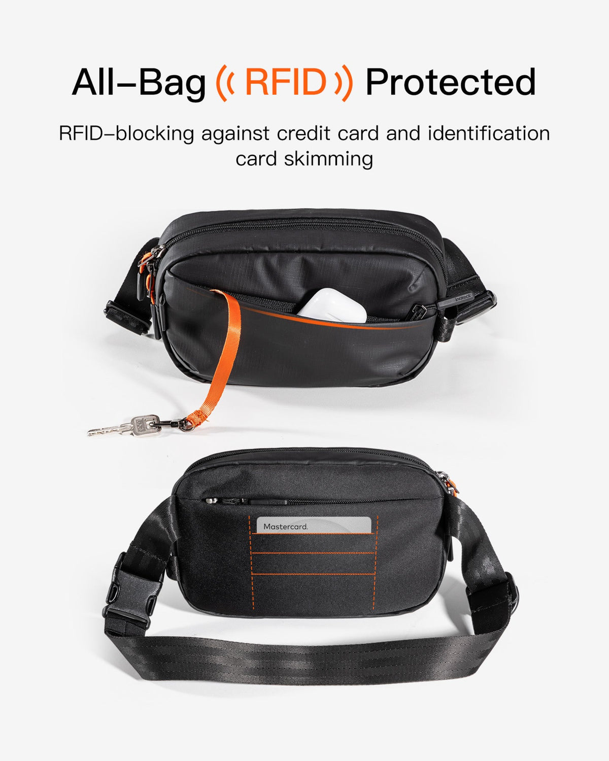 inateck Gürteltasche FB01002 black 24,5cm * 14cm * 5,5cm