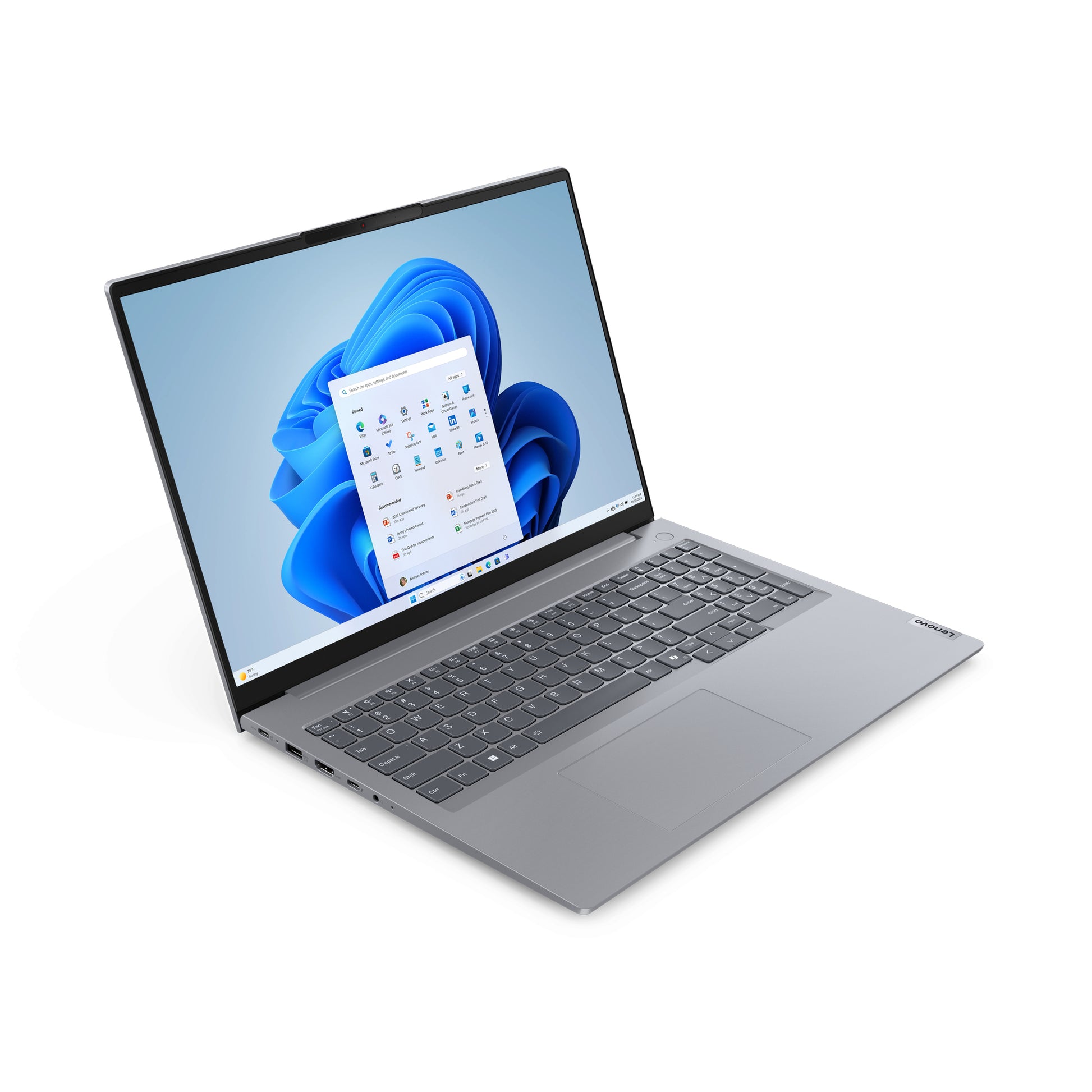 Lenovo ThinkBook 16 G7 ARP AMD Ryzen™ 7 7735HS Laptop 40.6 cm (16") WUXGA 16 GB DDR5-SDRAM 1 TB SSD Wi-Fi 6E (802.11ax) Windows 11 Pro Grey