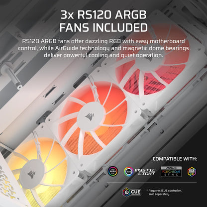 Corsair 3200D RS ARGB Mid-Tower White Case