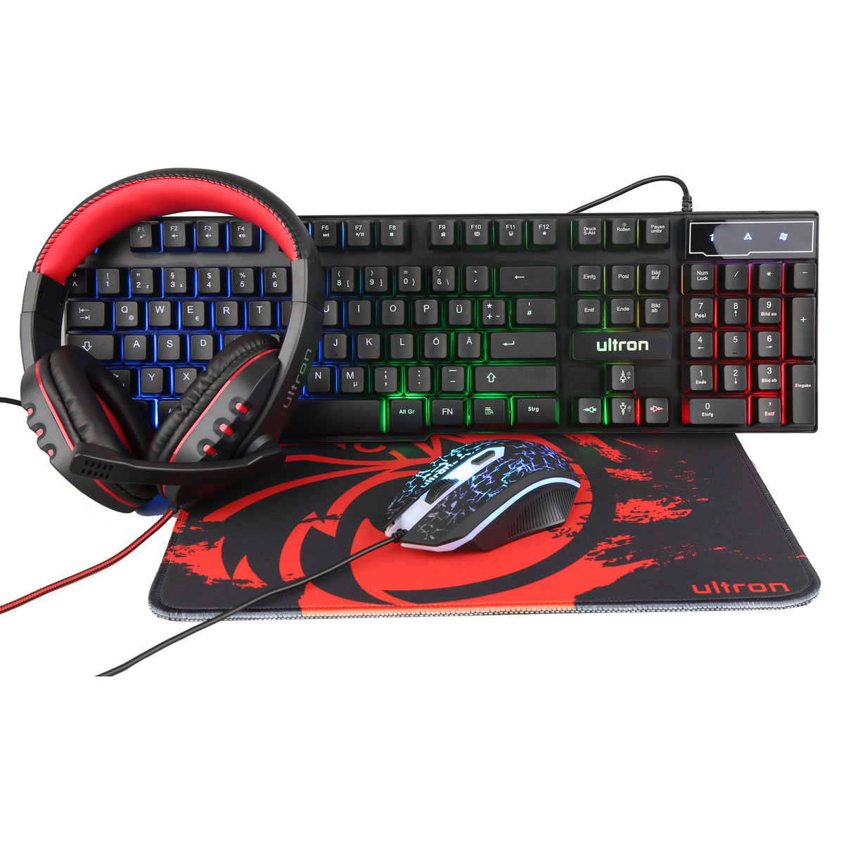 Ultron HAWK  Gaming Set schwarz kabelgebunden  4in1