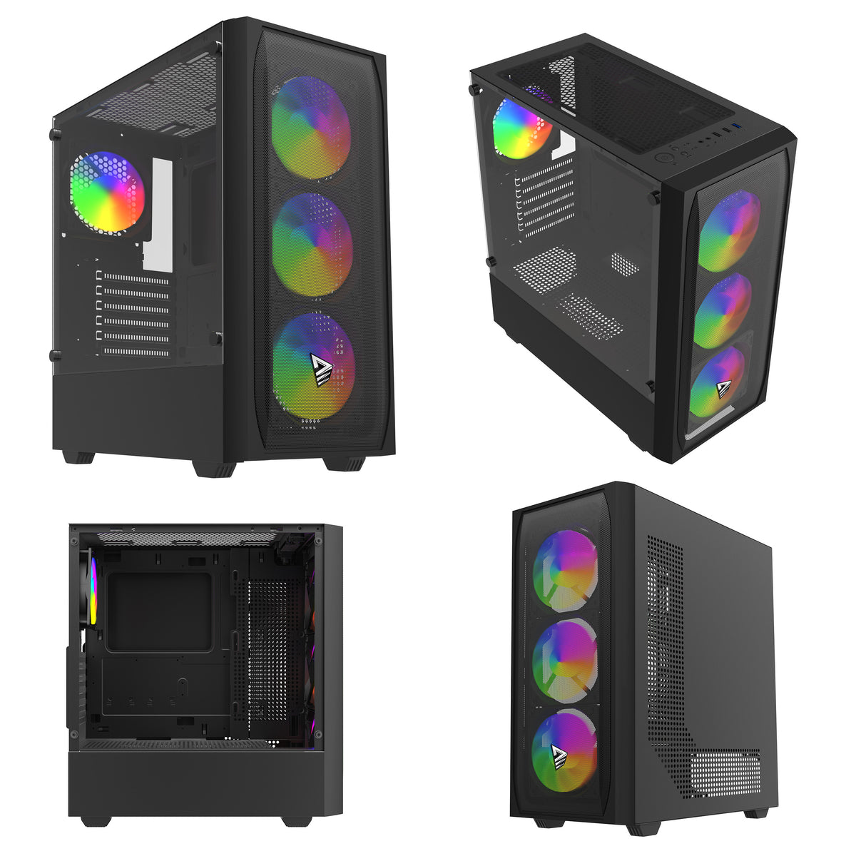 Savio Noctis Flow RGB Cube Black