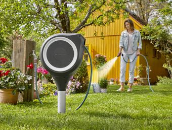 Gardena Garden Hose Box RollUp S, White, 15 Meters
