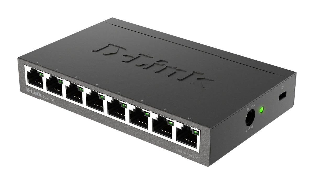 D-Link DGS-108/E 8-Port Unmanaged Gigabit Switch