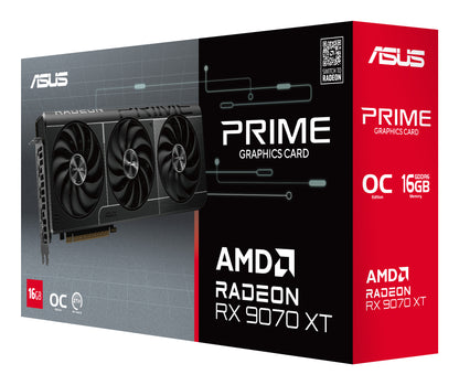 Asus Radeon RX 9070 XT PRIME GAMING OC (Gray, RDNA4, GDDR6, 3x DisplayPort, 1x HDMI 2.1)