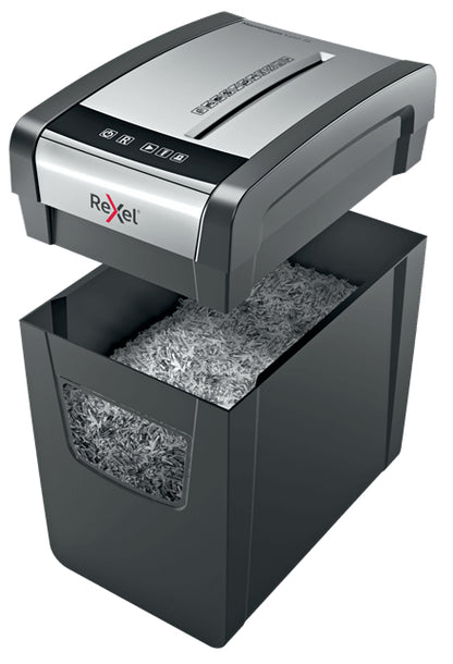 Rexel Momentum X410-SL Paper Shredder – Cross Shredding, Black/Grey
