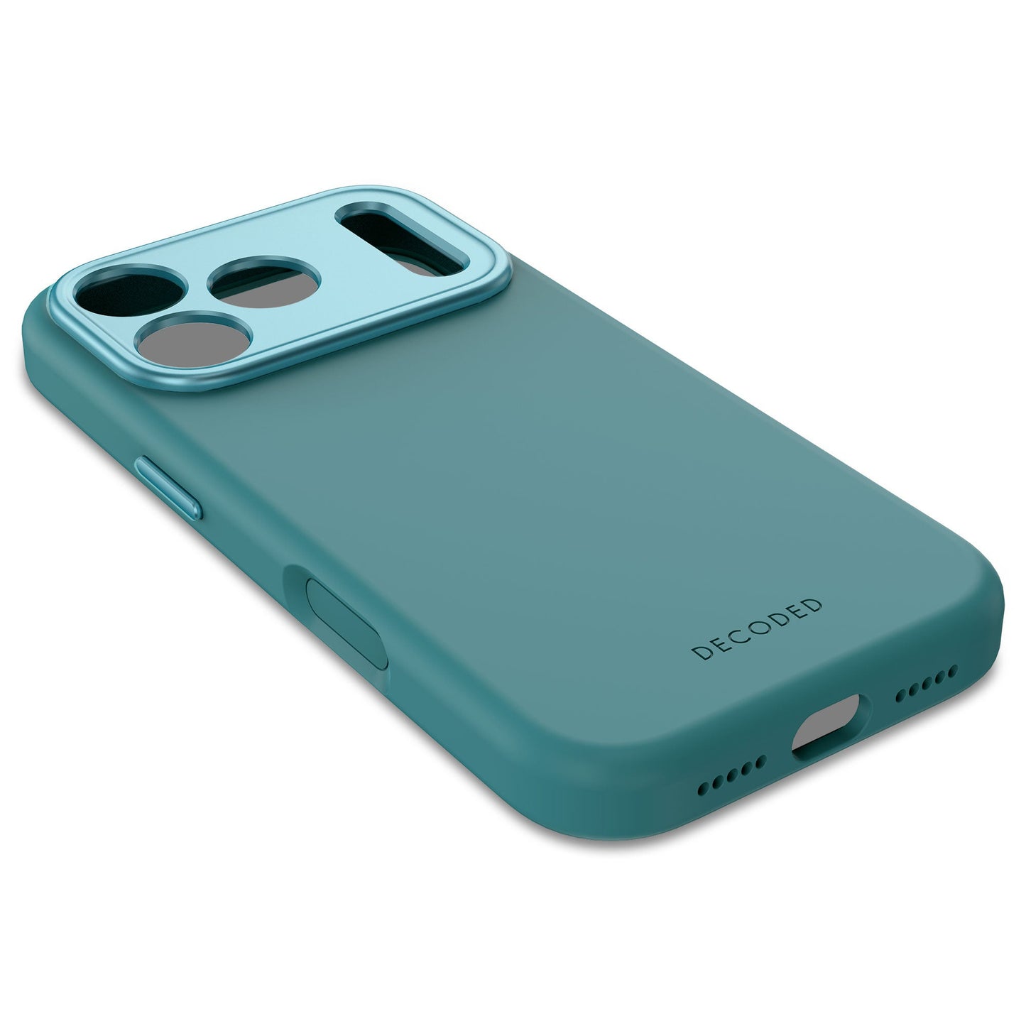 Decoded Antimicrobial Silicone Back Cover for iPhone 17 Pro, Retro Blue