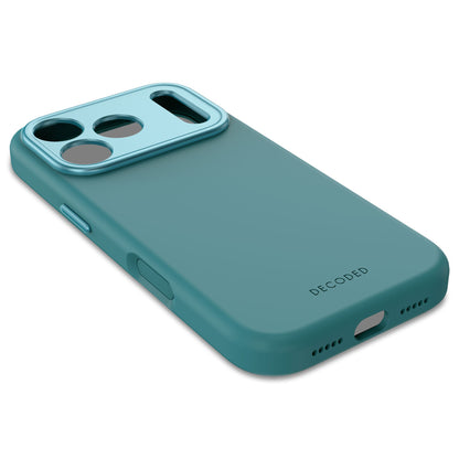 Decoded Antimicrobial Silicone Back Cover for iPhone 17 Pro, Retro Blue