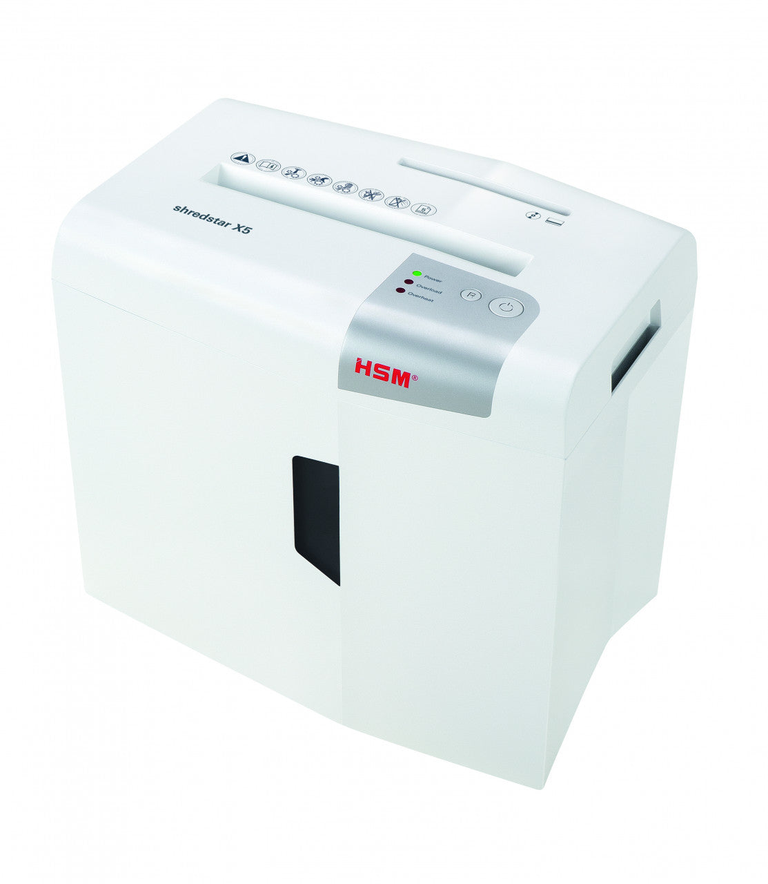 Καταστροφέας εγγράφων HSM shredstar X5, κοπή 4,5 x 30 mm με ξεχωριστό μηχανισμό κοπής CD