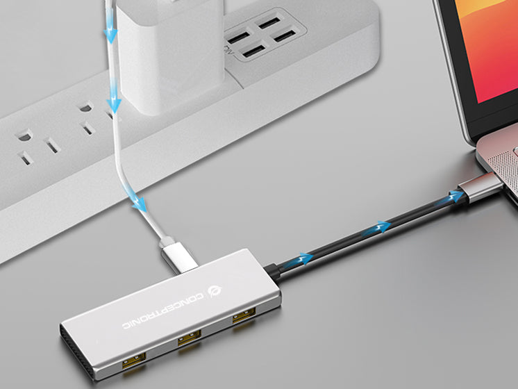 CONCEPTRONIC  7-1 Dock USB-C->3xUSB-C/3xUSB-A/+      25cm gr