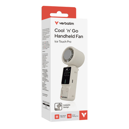 Verbatim Cool'n'Go Ice Touch Mini Handheld Fan wh./sil. 32348