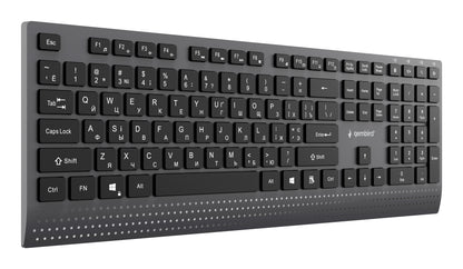 Gembird KB-MCH-06-CYRL Slim wired multimedia keyboard with Type-C adapter, Cyrillic layout, black
