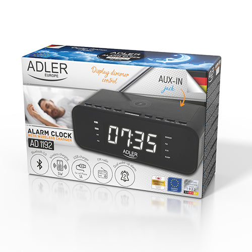 ADLER AD 1192b radio alarm clock black