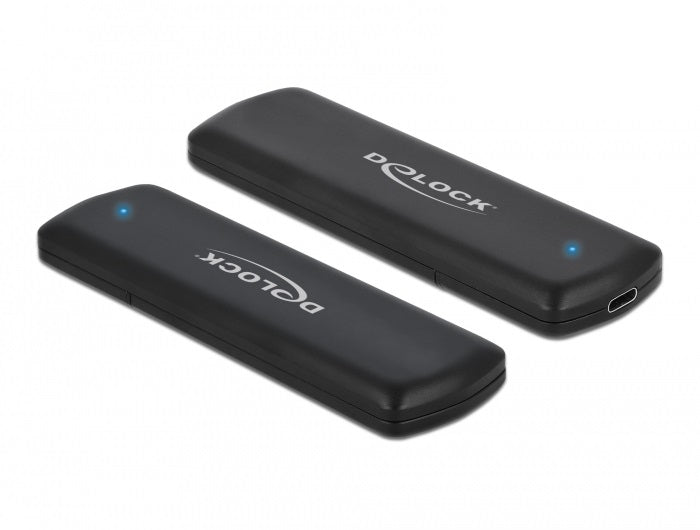 DELOCK External USB Type‑C Combo Enclosure for M.2 NVMe and M.2 SATA SSD