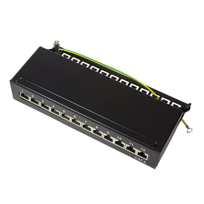 LogiLink Patch Panel Table/Wall Cat.6 STP 12 Ports, Black