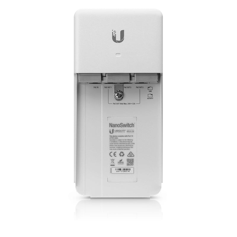 Ubiquiti NanoSwitch Γιγαμπιτ Ethernet (10/100/1000) Τροφοδοσία μέσω Ethernet (PoE) Λευκό